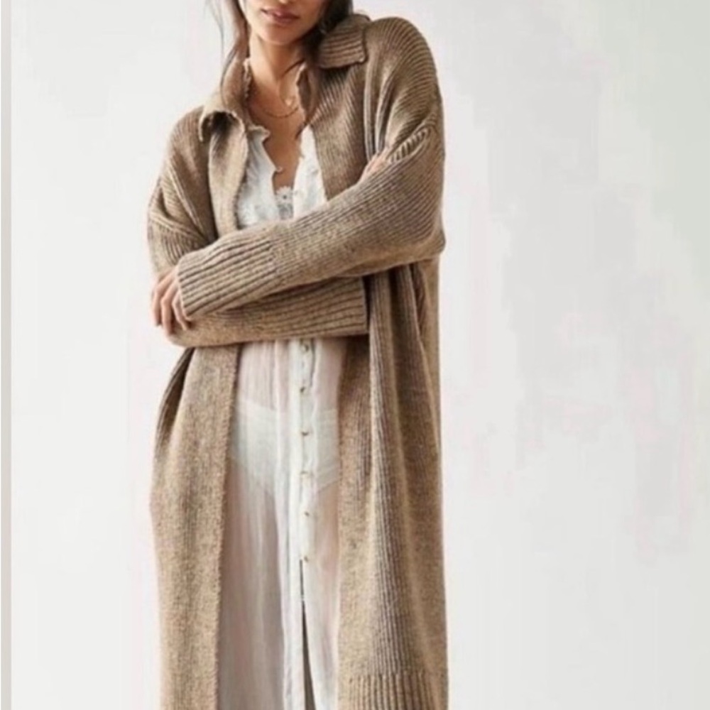 Free People Finley Cardigan in Driftwood